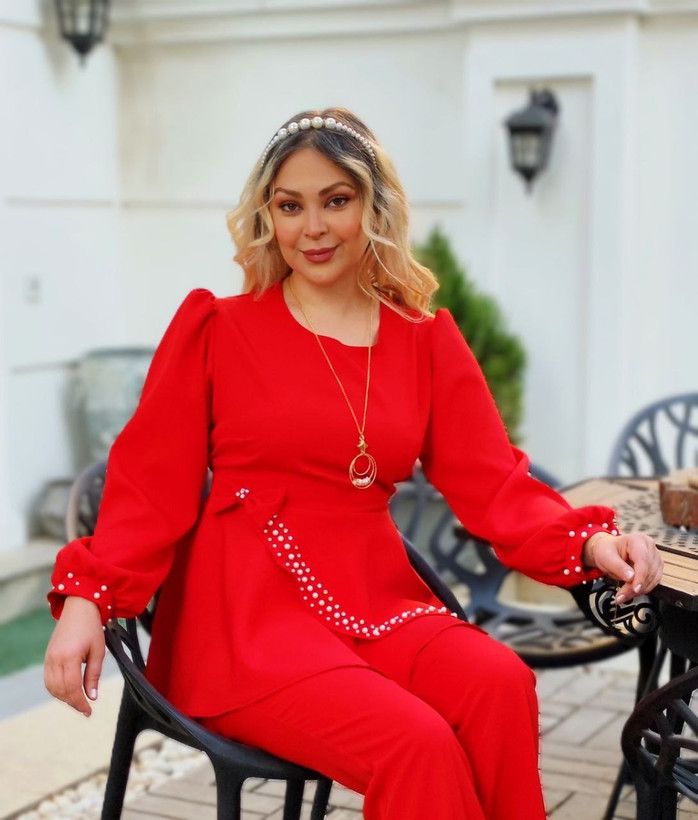 ست مزونی بلوز و شلوار نازگل بسیار شیک