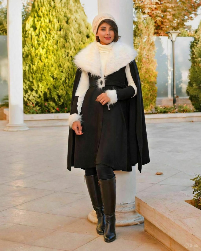 شنل سوییت یقه خزدار به همراه ساق دست و گپ تدی جذابش 🤩