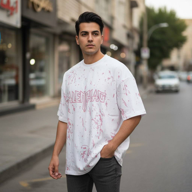 تیشرت سوپر نخ پنبه قواره لش باکسی BALENCIAGA