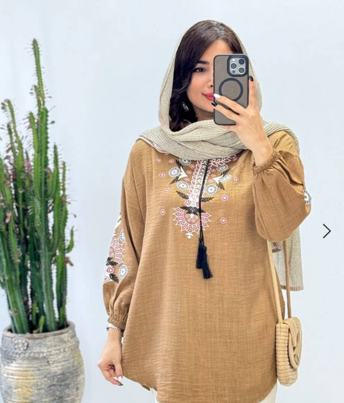شومیز زنانه شانتون چاپی عیدانه