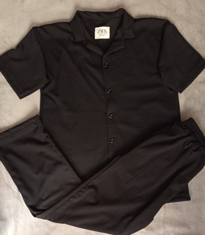 ست پیراهن شلوار مردانه مراکشی فیتله ای لارنس ZARA
