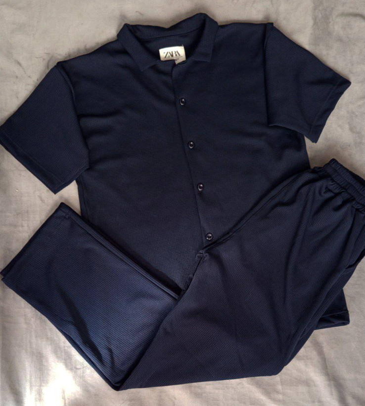 ست پیراهن شلوار مردانه مراکشی فیتله ای لارنس ZARA