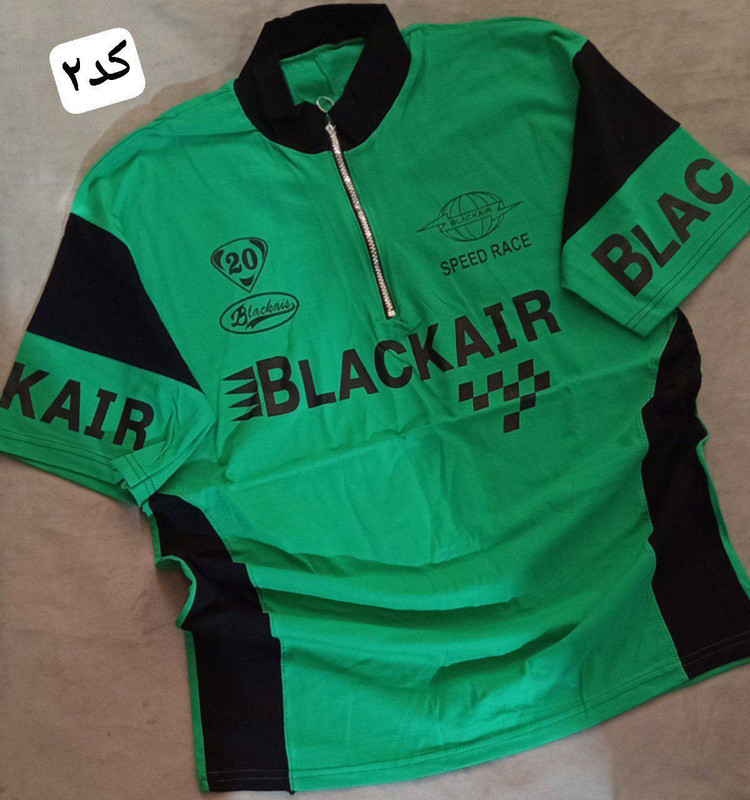 تیشرت نیم زیپ سوپر پنبه طرح BLACkAIR