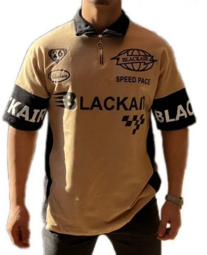 تیشرت نیم زیپ سوپر پنبه طرح BLACkAIR