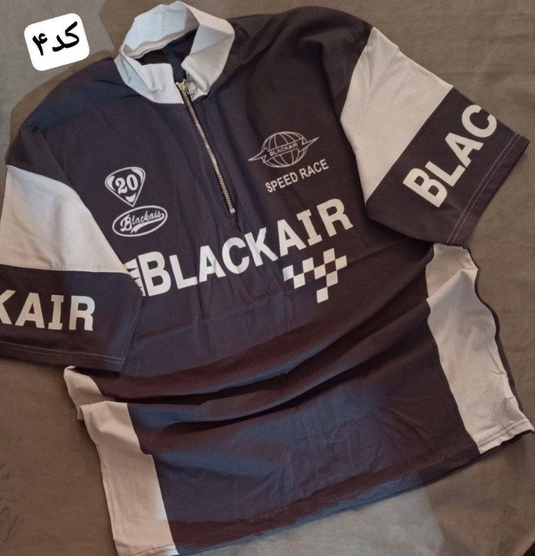 تیشرت نیم زیپ سوپر پنبه طرح BLACkAIR