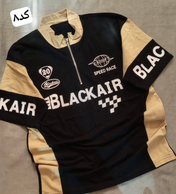 تیشرت نیم زیپ سوپر پنبه طرح BLACkAIR