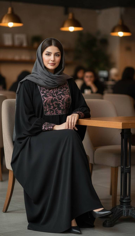 عبا محرمی جلو زیپ مدل نجلا مناسب شیردهی و بارداری سایزبزرگ الیزه درجه یک بدون الکتریسته