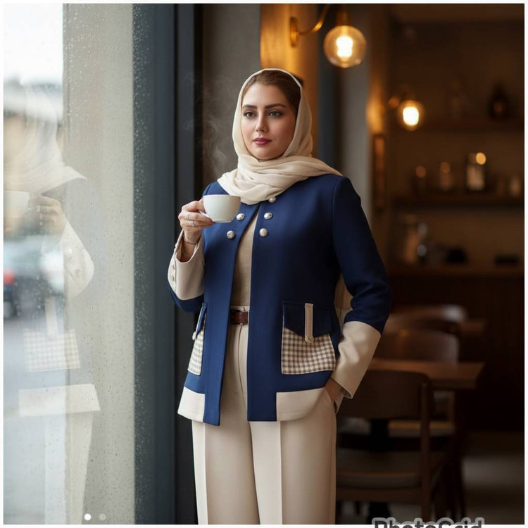ست لاکچری کت شلوار سوپر مازراتی دبل لایی پرشین عیدانه الیزابت