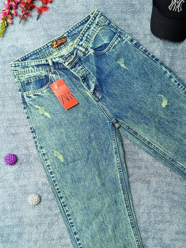 شلوار مردانه زاپ دار جین اصلی مام استایل برند ZARA