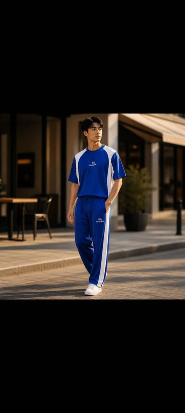 ست تیشرت شلوار دورنگ بیسکویتی BALENCIAGA