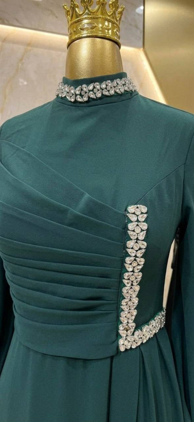 ماکسی مجلسی کاپدار کرپحریر سنگ دوزی آستر دوزی