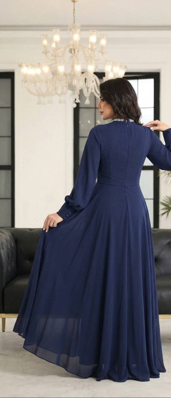 ماکسی مجلسی کاپدار کرپحریر سنگ دوزی آستر دوزی