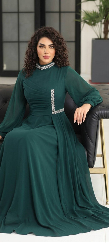 ماکسی مجلسی کاپدار کرپحریر سنگ دوزی آستر دوزی