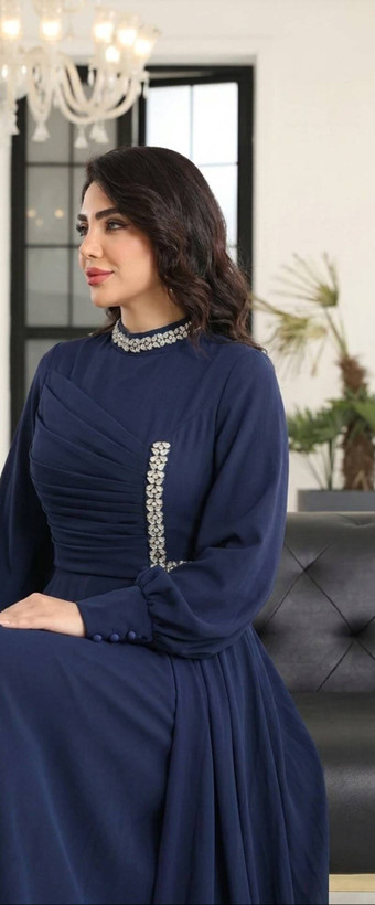 ماکسی مجلسی کاپدار کرپحریر سنگ دوزی آستر دوزی