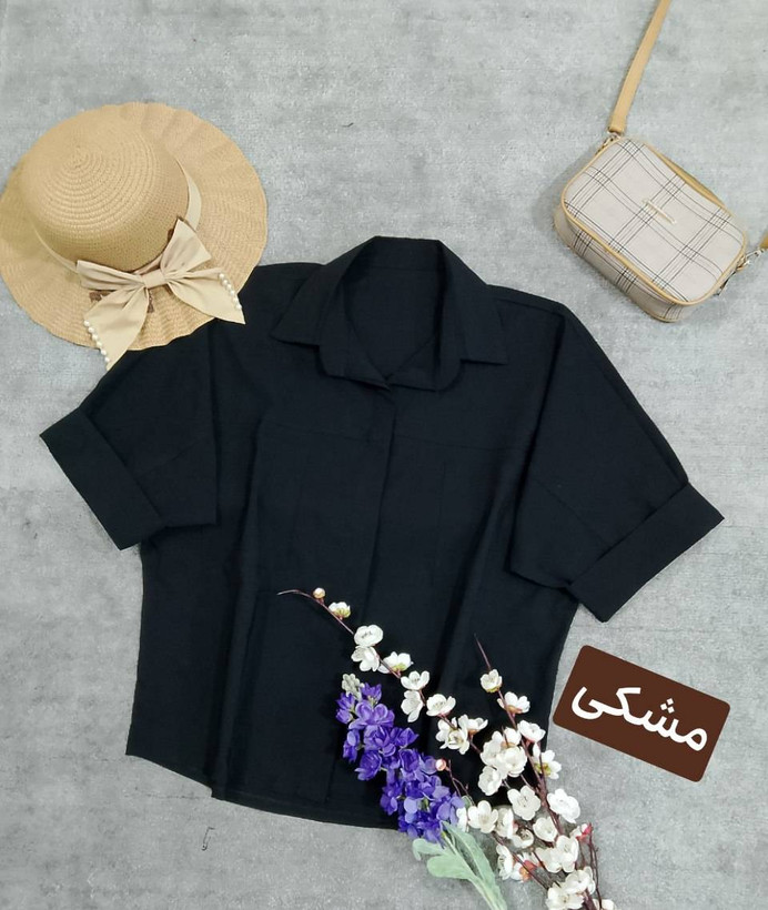 شومیز باکسی ترند تابستانی جیب دار خنک و نرم لطیف وارداتی آرام