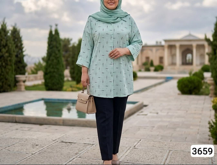 شومیز مانتویی خنکککک طرح دار😍 جگوار شاین دار ✅سبک و راحت ✅خنک و عالی ✅