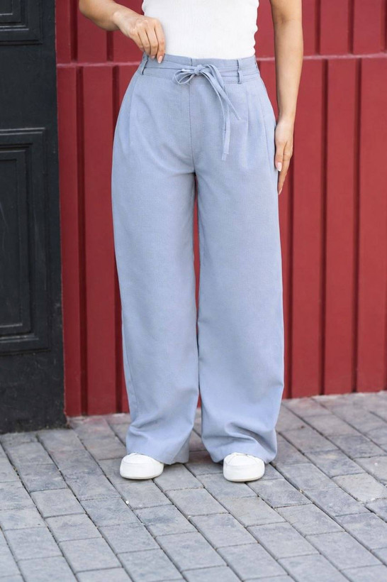 شلوار بگ دو پیله پشت کمر کش کار شده جهت نشست بهتر در گودی کمر جیب کاربردی 🧵لنین فوق العاده سبک و خنک 