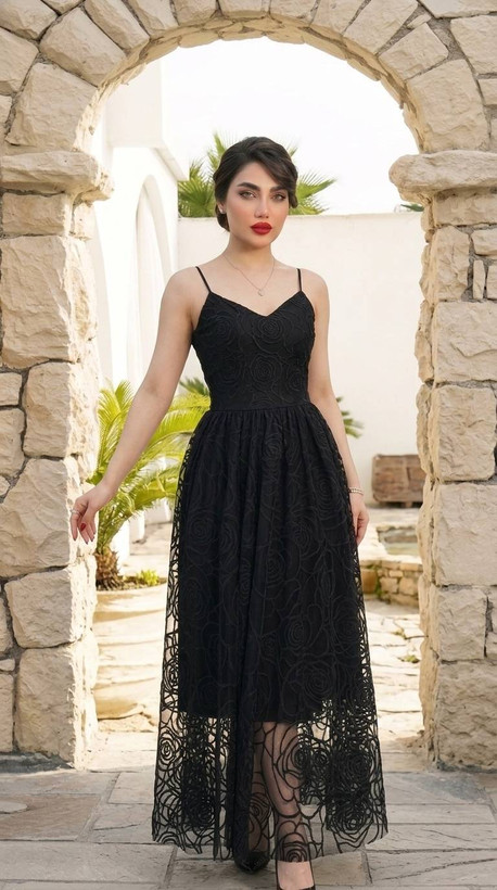 سارافن کت مجلسی دوتیکه تور طرح دار