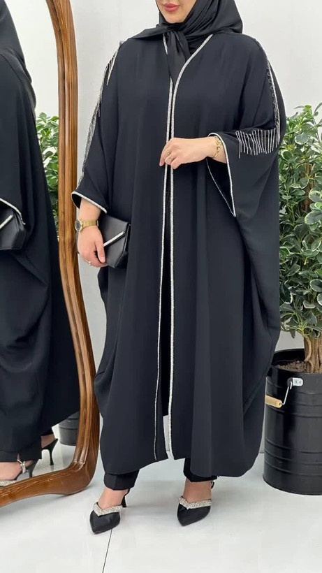 عبای زنانه .. کرپ زارا اصل 👌کاملا مشکی و بادوام