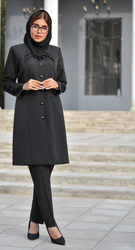 مانتو شلوار اداری آستردار 👗 بزایاق ترک درجه یک دیپلمات