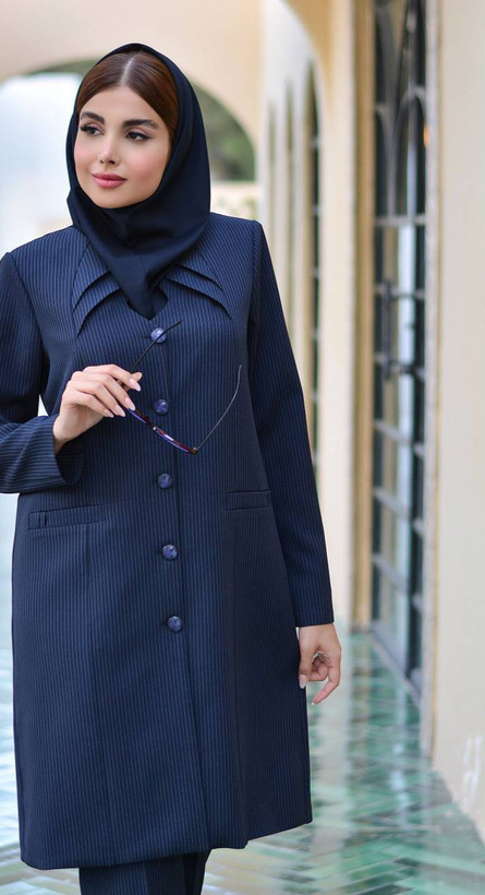 مانتو شلوار اداری آستردار 👗 بزایاق ترک درجه یک دیپلمات