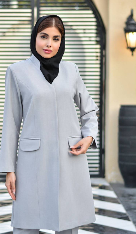 مانتو شلوار اداری آستردار درنا 👗بزایاق ترک درجه یک دیپلمات