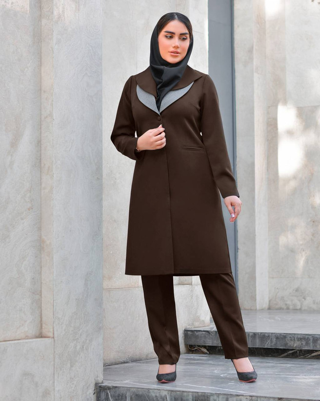 مانتو شلوار اداری تیسا 👗: فاستونی لایه کوبی شده
