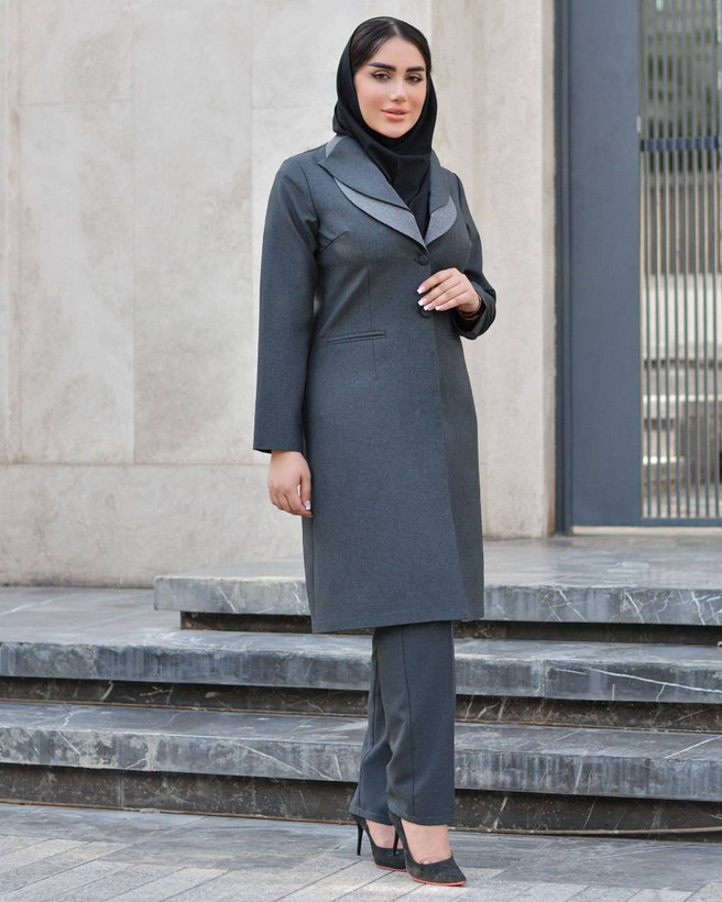 مانتو شلوار اداری تیسا 👗: فاستونی لایه کوبی شده