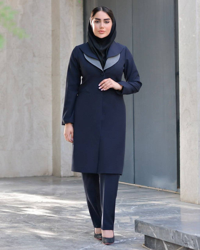 مانتو شلوار اداری تیسا 👗: فاستونی لایه کوبی شده