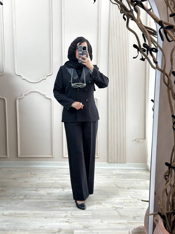 کت شلوار ساتن مدل سایدا 👗 سوپر مازراتی اعلا