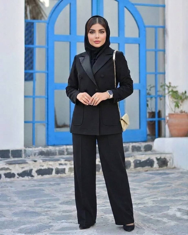کت شلوار ساتن مدل سایدا 👗 سوپر مازراتی اعلا