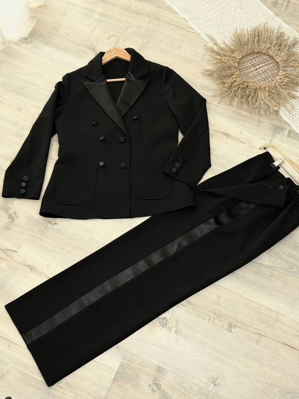 کت شلوار ساتن مدل سایدا 👗 سوپر مازراتی اعلا