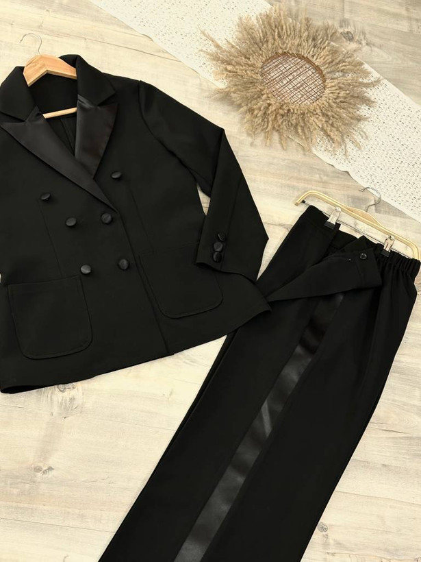 کت شلوار ساتن مدل سایدا 👗 سوپر مازراتی اعلا
