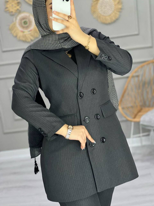 مانتو شلوار اداری پریا 👗دیپلمات با کیفیت