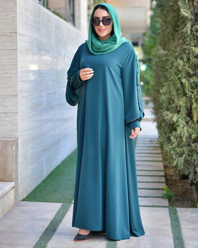 مانتو عبایی توران کرپ ندا اماراتی