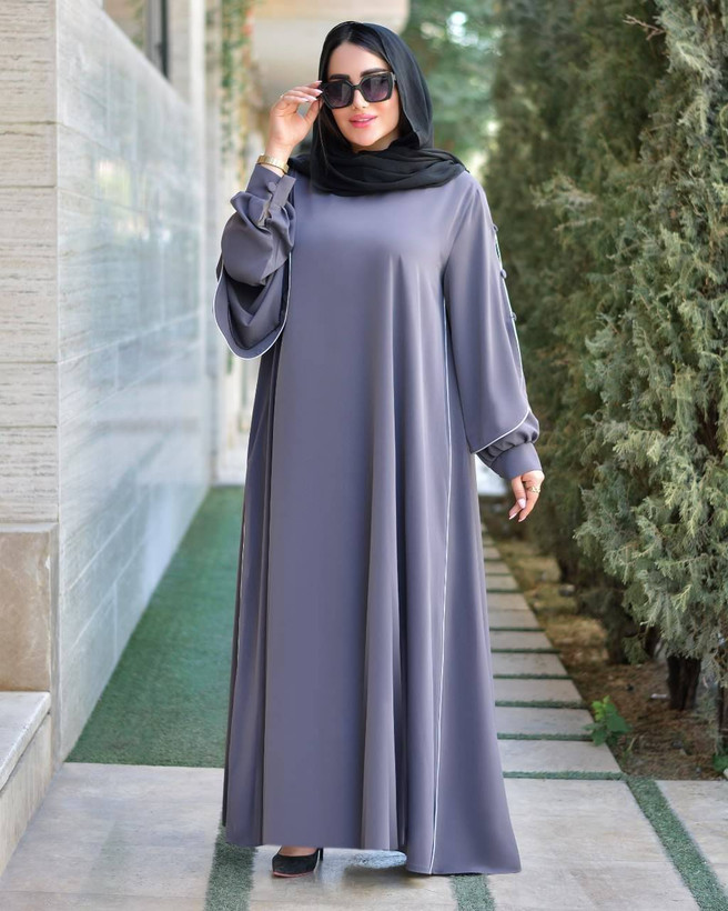 مانتو عبایی توران کرپ ندا اماراتی