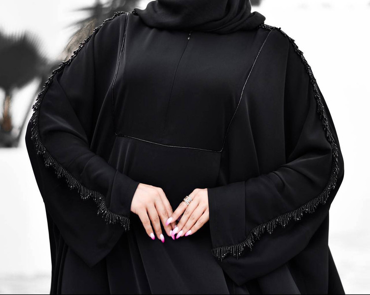مانتو عبایی طهورا کرپ ندا اماراتی