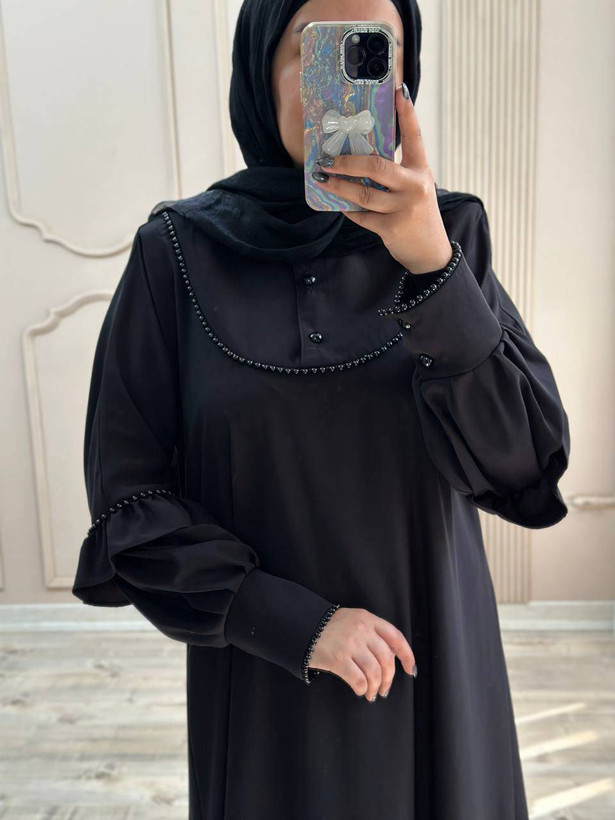 مانتوعبایی رضوانه کرپ ندا اماراتی