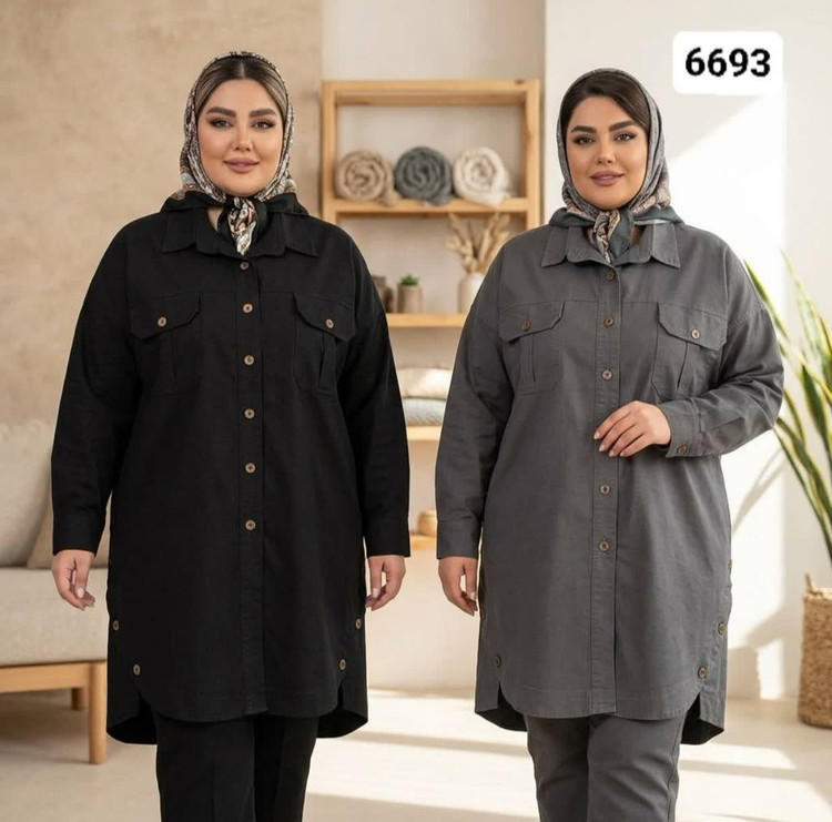 مانتو کتان درجه یک آنزیم شور شده قواره دار