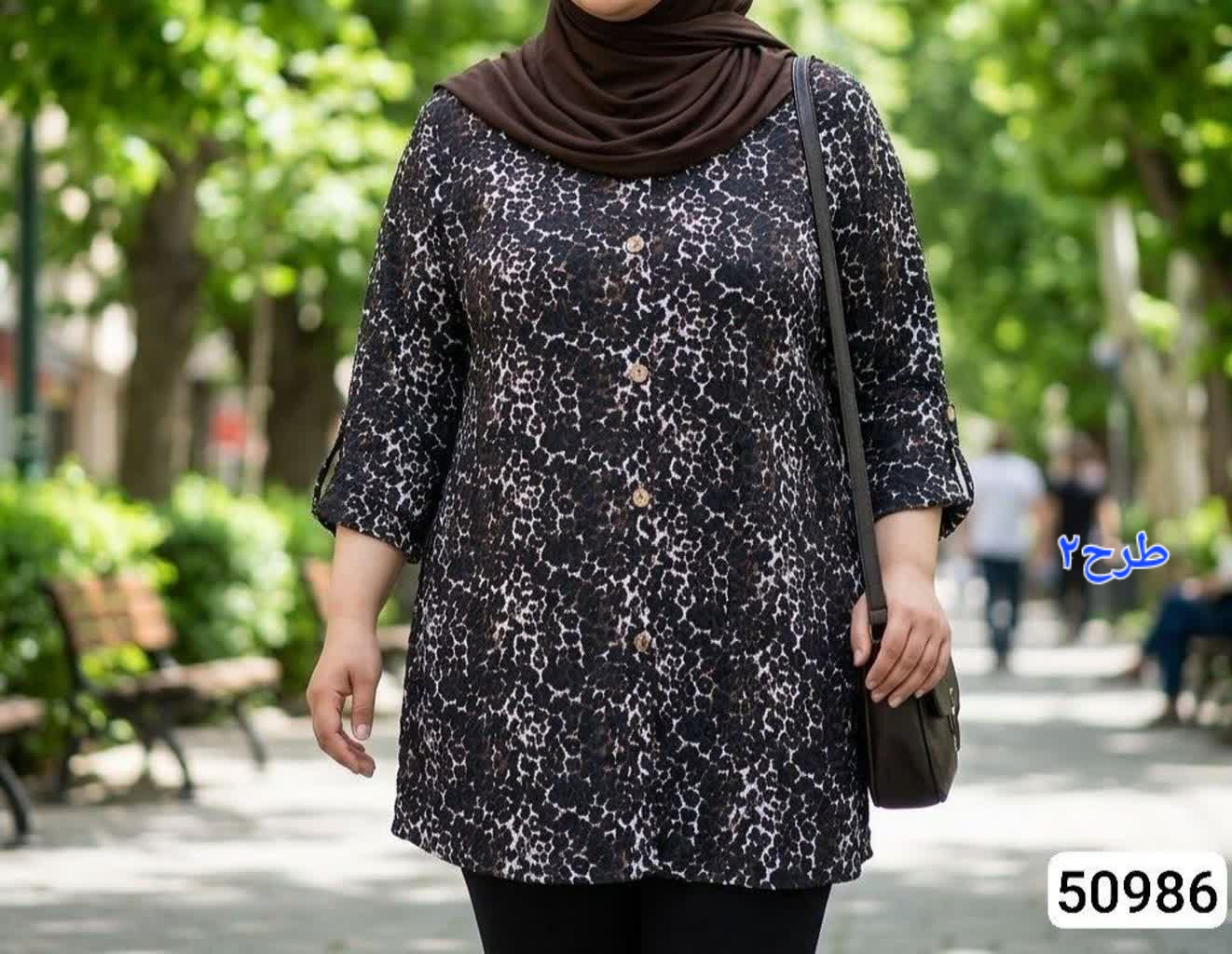 مانتو طرح دار خنککک😍 ✅پارچه ینزی طرح پلنگی ✅دوام عالی پارچه بدون چروک پذیری