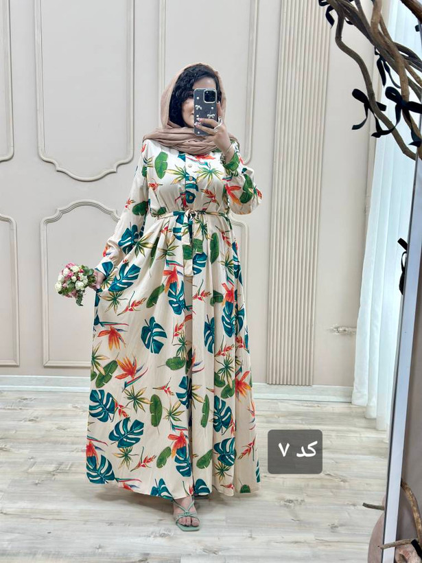 ماکسی بلند گلدار مدل اریکا