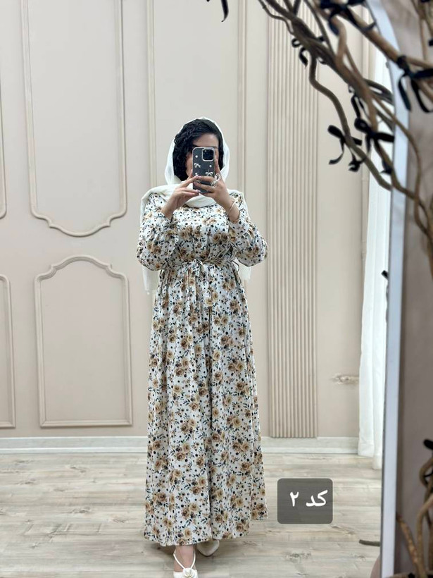ماکسی بلند گلدار مدل اریکا