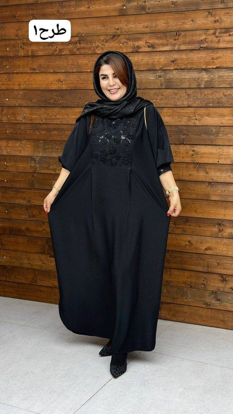 مانتو عبایی نورا الیزه درجه یک با خرجکار سوزندوزی هندی