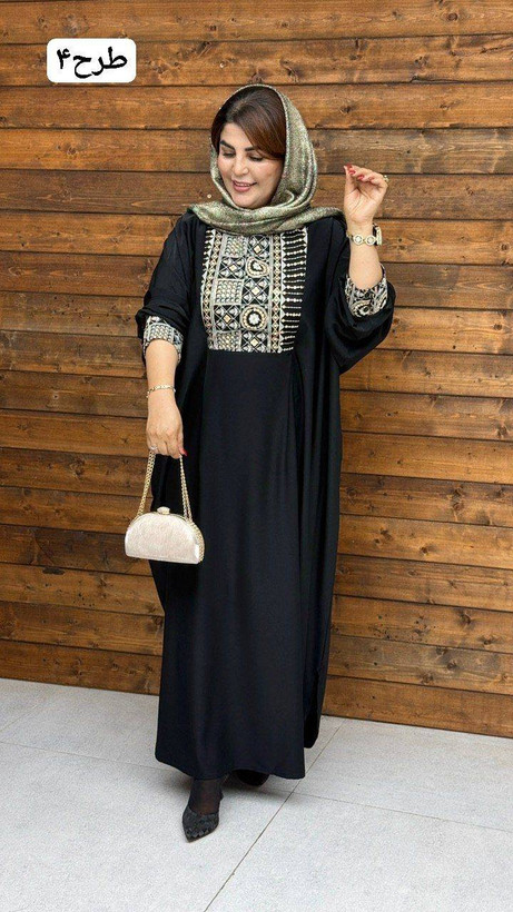 مانتو عبایی نورا الیزه درجه یک با خرجکار سوزندوزی هندی