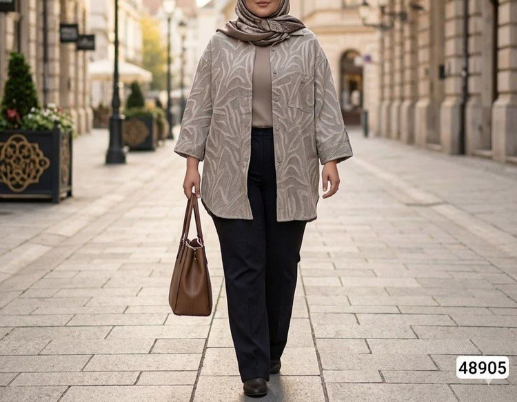 مانتو طرح دار 😍 ✅جنس پارچه کسمه ✅بسیار نرم و لطیف
