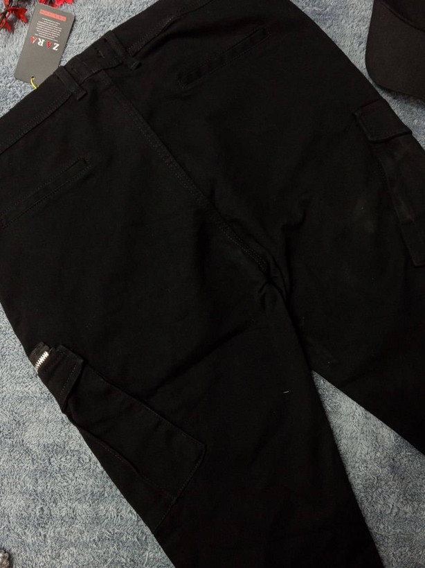 شلوار 6جیب کتان دمپا زیپ برند ZARA