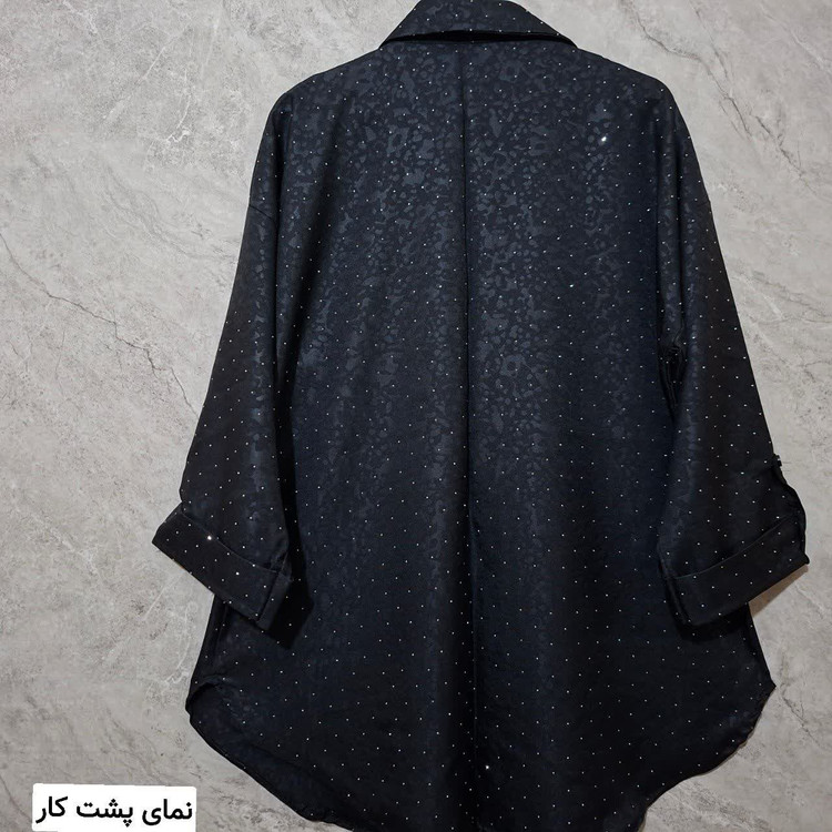 مانتو نگین دار 😍 ✅پارچه شانتون داغی نگین کوبی کارخانه پشت و رو نگین دار