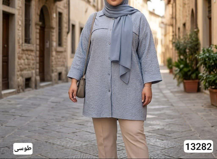 مانتو خنکککک 😍 ✅جنس پارچه ینزی پفکی ✅سبک و راحت ✅خنک و عالی