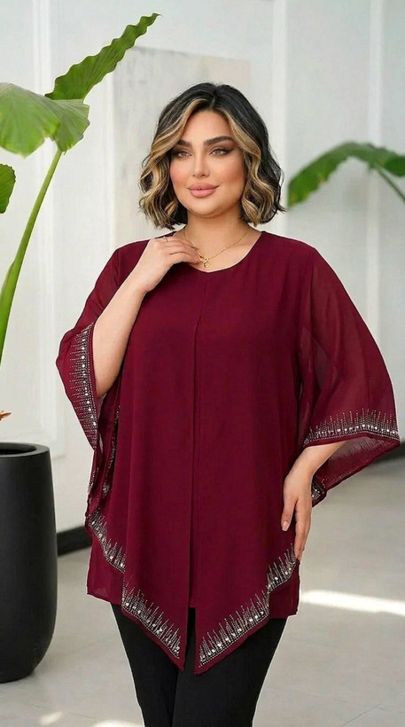 شومیز لیندا قواره دار خرجکار نگین حرارتی