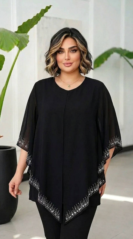 شومیز لیندا قواره دار خرجکار نگین حرارتی